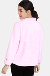 Zivame Fluffy Fur Knit Sweatshirt - Candy Pink — thumbnail 3